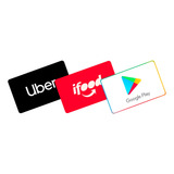 Cartão Uber, Ifood Ou Google Play R$ 500 Pré-pago Gift Card