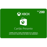 Cartão Xbox R$ 200 Reais - Brasil Microsoft Xbox One Series
