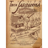 Cartaz Propaganda Antiga Tinta Sardinha Caneta Bico De Pena