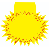 Cartaz Splash Amarelo Duplex 210g Com Aba 25x23cm - 3000 Un.