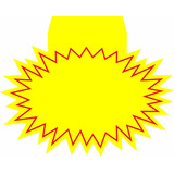 Cartaz Splash Duplex 210g Amarelo 18x14cm - 100 Unidades