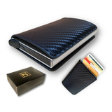 Carteira Couro Pu Antifurto Slim Futuro Rfid Porta Cartões