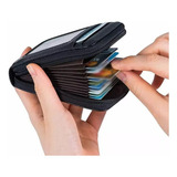 Carteira De Bolso Antifurto Rfid Porta Cartão Com Ziper