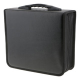 Carteira De Couro Preto 400 Cd Dvd Vcd Holder Case