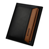 Carteira Masculina Bolso Porta Cartão Grande Em Couro 12cm 