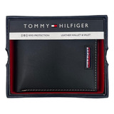 Carteira Masculina Tommy Hilfiger Em Couro Com Rfid Ref 0032