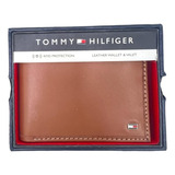 Carteira Masculina Tommy Hilfiger Em Couro Com Rfid Tan Ns 
