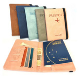 Carteira Passaporte Documento P/ Viagem Couro