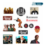 Cartela 15 Adesivos Racionais Mc´s Música