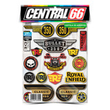 Cartela Adesivos Royal Enfield Bullet 500