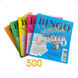 Cartela Bingo - 5 Blocos - Coloridas - Total 500 Fls.10x11cm