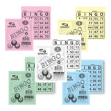 Cartela Bingo Coloridas 10,4 X 12 Cm 500 Folhas Offset