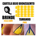 Cartela Bojo Amarelo Adesivos Biquínis Bronzeamento