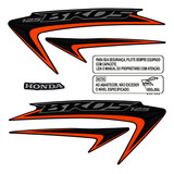 Cartela De Adesivos Honda Bros 125 2013/2015 + Advertência