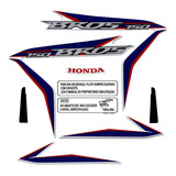 Cartela De Adesivos Honda Bros 150 2013/2014 + Advertência