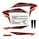 Cartela De Adesivos Honda Nxr 150 2009 A 2012 + Advertência