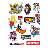 Cartela De Adesivos Moto Motocross