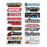 Cartela De Adesivos Moto Motocross Carro