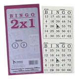 Cartela De Bingo Tamoio 2x1 (duplo) 12 Blocos Com 100 Folhas