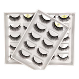 Cartela De Cílios Postiços 3d-07 Naturais Mink 5 Pares