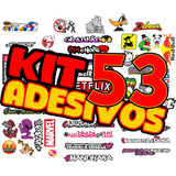 Cartela Kit 53 Adesivos Stickers Figurinhas Carro Moto V1