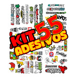 Cartela Kit 55 Adesivos Stickers Figurinhas Carro Moto V5