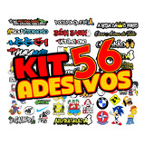 Cartela Kit 56 Adesivos Stickers Figurinhas Carro Moto 
