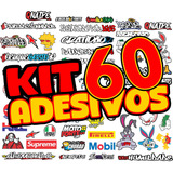 Cartela Kit 60 Adesivos Stickers Figurinhas Carro Moto V1