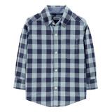 Carters Camisa Xadrez Bebê Menino Botão Baby Original