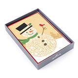 Cartões De Natal Em Caixa Hallmark Jolly Snowman 16 Cartões