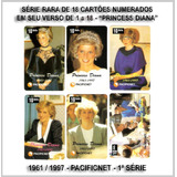 Cartões Telefônico Série Extremamente Raros Princesa Diana