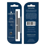 Cartucho Carga Refil Crown Caneta Tinteiro Azul Ca32005a