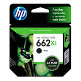 Cartucho De Tinta Hp 662xl Preto Advantage Original