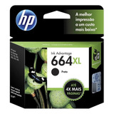 Cartucho De Tinta Hp 664xl Preto Advantage Original