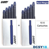 Cartucho De Tinta Lamy - Azul Negro - Caixa 10 Uni. Tinteiro