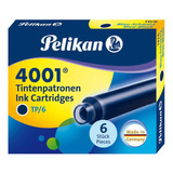 Cartucho De Tinta Pelikan 4001  Tp/6 Azul Negro