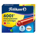 Cartucho Para Caneta Tinteiro Pena Pelikan 4001 6 Unidades