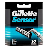 Cartuchos De Refil Sensor Blades Gillette 10 Unidades