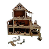 Casa Casinha Para Boneca Polly Lol - Com Garagem - 60 Cm - C