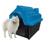 Casa Casinha Para Cachorros Plástica Rinopet N5 Cor Azul