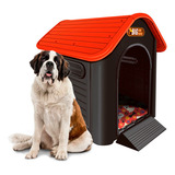 Casa Casinha Para Cães Raças Grandes N8 Dog Home Big + Rampa Cor Vermelho