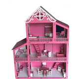 Casa Da Barbie Mdf Pintada E