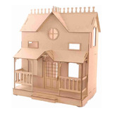Casa De Boneca Em Mdf Cru Escala Barbie Princesas Lian Cr