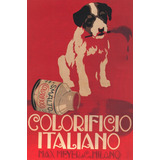 Casa De Tinta Italiana Cachorro Pintor Poster 76cm X 50cm