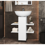 Casa Jd Móveis Armario Gabinete Para Pia De Coluna Banheiro Flexcollor 64 Cm 60.7 Cm 30 Cm