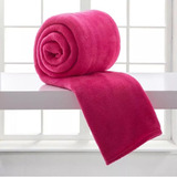 Casa Laura Enxovais Cobertor Manta Microfibra 2 Corpos Cor Rosa Com Design Liso De 2.00 M X 1.80 M