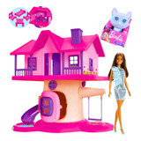 Casa Para Boneca Barbie + Barbie Morena Original Da Mattel