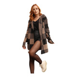 Casaco Cardigan Kimono Confortável Tricot Tendência Moda -lj