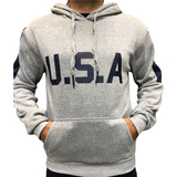 Casaco Jaqueta Moletom Masculino Canguru Capuz Fechado Usa