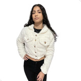 Casaco Teddy Curto Blusa Pelo Feminino Cropped Pelucia